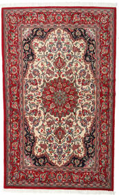  Ghom Kork/Seide Teppich 127X205 Echter Orientalischer Handgeknüpfter Rot/Orange ()