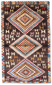  Moroccan Berber - Afghanistan Teppich 115X191 Echter Moderner Handgeknüpfter Dunkelbraun/Beige (Wolle, Afghanistan)