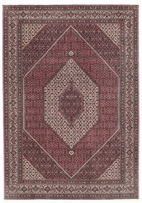  211X299 Bidjar Mit Seide Teppich Handgeknüpfter Teppich Rot/Braun Persien/Iran 