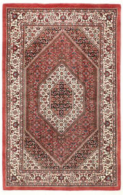  Bidjar Mit Seide Teppich 95X150 Echter Orientalischer Handgeknüpfter Dunkelbraun/Braun (Wolle/Seide, Persien/Iran)