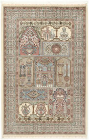 148X223 Ilam Sherkat Farsh Seide Teppich Teppich Echter Orientalischer Handgeknüpfter Orange/Beige ( Persien/Iran)