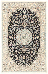  Nain 6La Teppich 115X180 Echter Orientalischer Handgeknüpfter Hellgrau/Weiß/Creme/Dunkelgrau (Wolle/Seide, Persien/Iran)