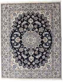  Nain Teppich 154X197 Echter Orientalischer Handgeknüpfter Hellgrau/Dunkelgrau (Wolle, Persien/Iran)