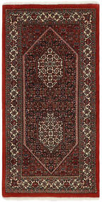  Bidjar Takab/Bukan Teppich 74X144 Echter Orientalischer Handgewebter Schwartz/Dunkelbraun (Wolle, Persien/Iran)