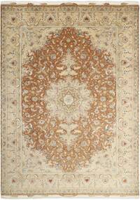 Täbriz 50 Raj Teppich Teppich 256X363 Beige/Orange Großer ( Persien/Iran)