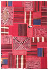  Tekkeh Kelim Teppich 161X231 Echter Moderner Handgewebter Rot/Rosa (Wolle, Persien/Iran)