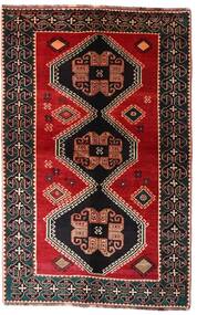  Shiraz Teppich 148X234 Echter Orientalischer Handgeknüpfter Dunkelbraun/Dunkelrot (Wolle, Persien/Iran)