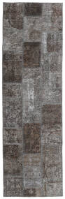 Handgeknüpfter Patchwork - Persien/Iran 77X256 Persischer Wollteppich Grau/Dunkelgrau Klein Teppich 