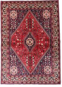  Abadeh Teppich 144X203 Echter Orientalischer Handgeknüpfter Dunkelrot/Rot (Wolle, Persien/Iran)