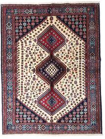  Yalameh Teppich 150X199 Echter Orientalischer Handgeknüpfter Dunkellila/Dunkelblau (Wolle, Persien/Iran)
