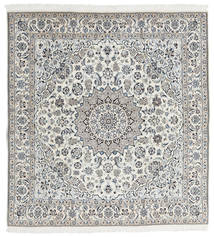 Persischer Nain Fine 9La Teppich Teppich 190X202 Quadratisch Grau/Beige ( Persien/Iran)
