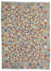  Kelim Afghan Old Style Teppich 174X234 Echter Orientalischer Handgewebter Hellgrau/Dunkelgrau (Wolle, Afghanistan)