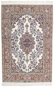  109X166 Isfahan Seidenkette Signatur Intashari Teppich Teppich Grau/Beige Persien/Iran 