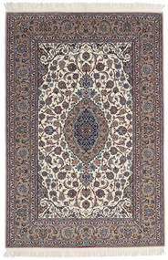  Isfahan Seidenkette Signatur Sanai Dust Teppich 152X225 Echter Orientalischer Handgeknüpfter Grau/Beige ()
