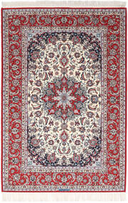  Isfahan Seidenkette Signatur Exitashari Teppich 152X226 Echter Orientalischer Handgeknüpfter Rot/Grau ()