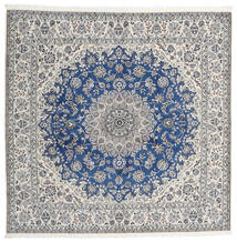  Nain 9La Teppich 245X253 Echter Orientalischer Handgeknüpfter Quadratisch Hellgrau/Beige ( Persien/Iran)