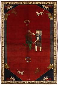  Ghashghai Teppich 192X283 Echter Orientalischer Handgeknüpfter Dunkelrot/Rot (Wolle, Persien/Iran)