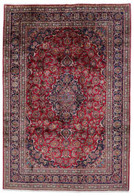  Maschad Teppich 199X290 Echter Orientalischer Handgeknüpfter Dunkelbraun/Dunkellila (Wolle, Persien/Iran)