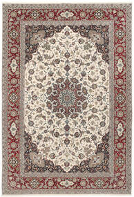 Handgeknüpfter Isfahan Seidenkette Teppich 250X360 Persischer Beige/Orange Groß Teppich 