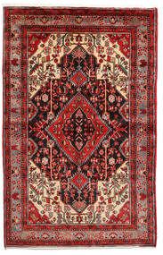  Nahavand Old Teppich 153X240 Echter Orientalischer Handgeknüpfter Dunkelrot/Rost/Rot (Wolle, Persien/Iran)
