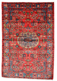  Nahavand Old Teppich 154X230 Echter Orientalischer Handgeknüpfter Dunkelbraun/Rot (Wolle, Persien/Iran)