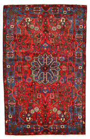  Nahavand Old Teppich 158X252 Echter Orientalischer Handgeknüpfter Dunkelrot/Dunkelgrau (Wolle, Persien/Iran)