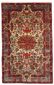  Nahavand Old Teppich 155X247 Echter Orientalischer Handgeknüpfter Dunkelrot/Dunkelbraun (Wolle, Persien/Iran)