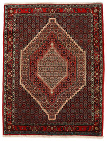  Senneh Teppich 130X168 Echter Orientalischer Handgeknüpfter Dunkelrot/Hellbraun (Wolle, Persien/Iran)