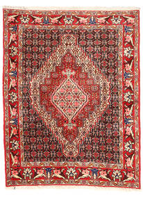  Senneh Teppich 120X157 Echter Orientalischer Handgeknüpfter Dunkelbraun/Dunkelrot (Wolle, Persien/Iran)