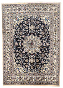  Nain Teppich 166X238 Echter Orientalischer Handgeknüpfter Hellgrau/Dunkellila (Wolle, Persien/Iran)