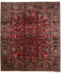  Sarough Fine Teppich 420X485 Echter Orientalischer Handgeknüpfter Rot/Braun Großer (Wolle, )