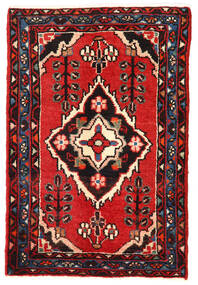  Lillian Teppich 58X88 Echter Orientalischer Handgeknüpfter Schwartz/Rost/Rot (Wolle, Persien/Iran)