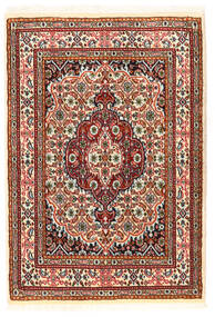  Persischer Moud Teppich Teppich 61X90 Rot/Braun ( Persien/Iran)