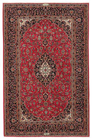  141X220 Keshan Fine Teppich Handgeknüpfter Teppich Rot/Dunkelrot Persien/Iran 