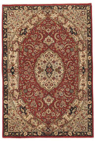  Orientalischer Ghom Kork/Seide Teppich Teppich 141X204 Braun/Beige ( Persien/Iran)