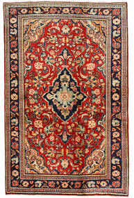  Sarough Teppich 127X198 Persischer Wollteppich Rot/Beige Klein Teppich 