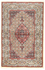  Moud Teppich 96X194 Echter Orientalischer Handgeknüpfter Braun/Dunkel Beige (Wolle/Seide, Persien/Iran)