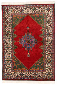  Kazak Teppich 137X198 Echter Orientalischer Handgeknüpfter Dunkelgrau/Rost/Rot (Wolle, Pakistan)