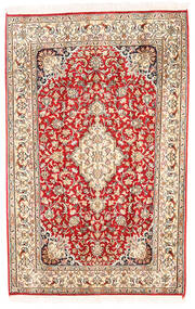 Echter Teppich Kaschmir Reine Seide Teppich 80X125 Beige/Rot (Seide, Indien)
