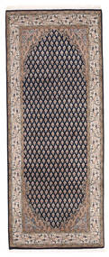  Mir Indisch Teppich 81X199 Echter Orientalischer Handgeknüpfter Läufer Hellgrau/Schwartz (Wolle, Indien)