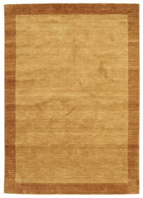 Handloom Frame 160X230 Gold Einfarbig Wollteppich Teppich 