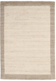 Handloom Frame 160X230 Naturweiß/Beige Einfarbig Wollteppich Teppich 