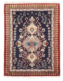  Kashmar Teppich 63X84 Echter Orientalischer Handgeknüpfter Dunkellila/Dunkelrot (Wolle, Persien/Iran)