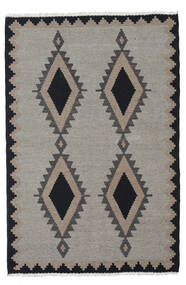  Kelim Teppich 100X148 Echter Orientalischer Handgewebter Hellgrau/Dunkelgrau (Wolle, Persien/Iran)