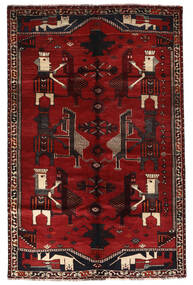 Ghashghai Teppich 156X240 Schwarz/Dunkelrot (Wolle, Persien/Iran)