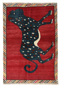  Ghashghai Teppich 142X203 Echter Orientalischer Handgeknüpfter Rot/Dunkelblau (Wolle, Persien/Iran)