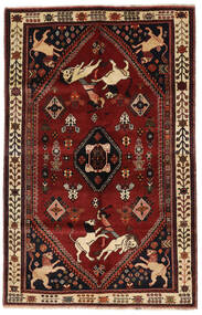  Ghashghai Teppich 158X246 Echter Orientalischer Handgeknüpfter Dunkelrot/Dunkelbraun (Wolle, Persien/Iran)