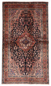  Jozan Teppich 128X222 Echter Orientalischer Handgeknüpfter Dunkelrot/Schwartz/Dunkelbraun (Wolle, Persien/Iran)