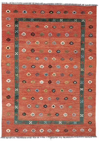  Kelim Nimbaft Teppich 173X239 Echter Moderner Handgewebter Dunkelrot/Rost/Rot (Wolle, Afghanistan)