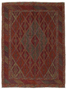  Kelim Golbarjasta Teppich 160X197 Echter Orientalischer Handgewebter Schwartz/Dunkelbraun (Wolle, Afghanistan)